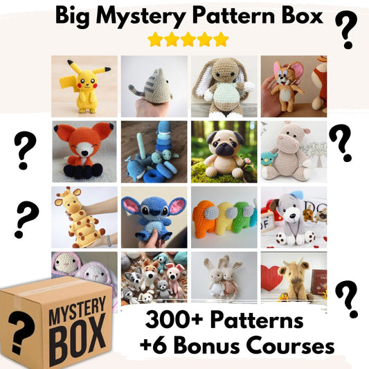 XXL Mystery Crochet Pattern Box (One Time Offer) - 300+ Patterns + 6 Bonus Courses