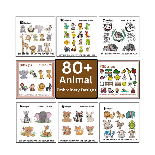 Animals Embroidery Mega Bundle